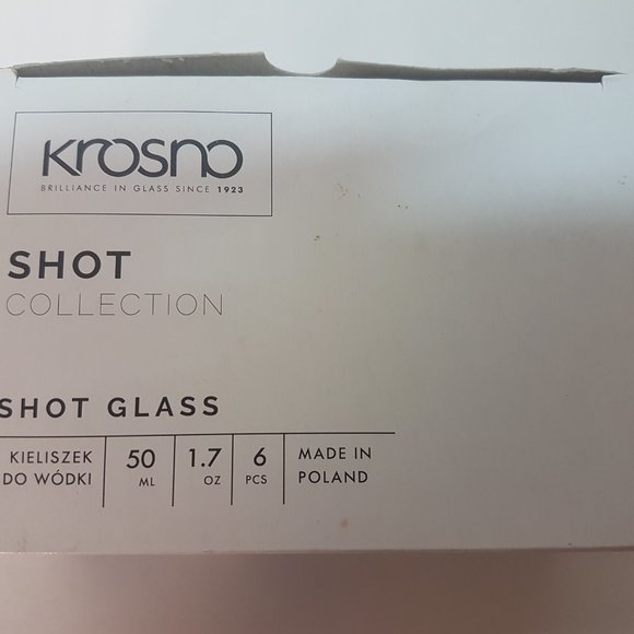 Krosno - Set of 6 clear shot glasses - Barware Drinkware Kitchen Dining Glass - Picture 9 of 10